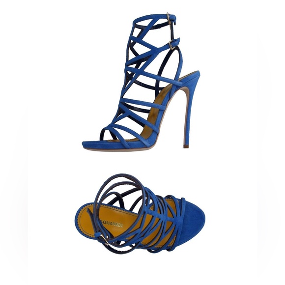 DSQUARED2 Blue Strappy High Heel Sandals - Picture 1 of 7